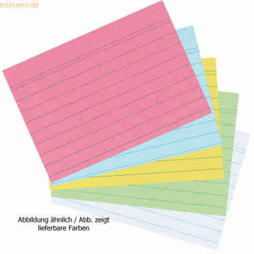 Herlitz Karteikarten A7 liniert blau VE=100 Stück von Herlitz