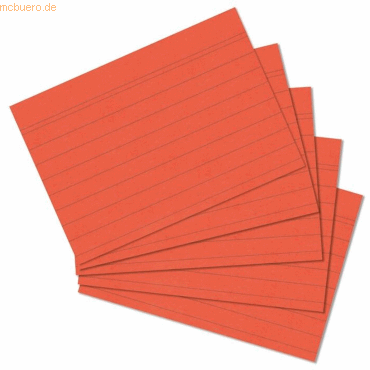 8 x Herlitz Karteikarten A7 liniert orange VE=100 Stück 8 x Herlitz Karteikarten A7 liniert orange VE=100 Stück von Herlitz