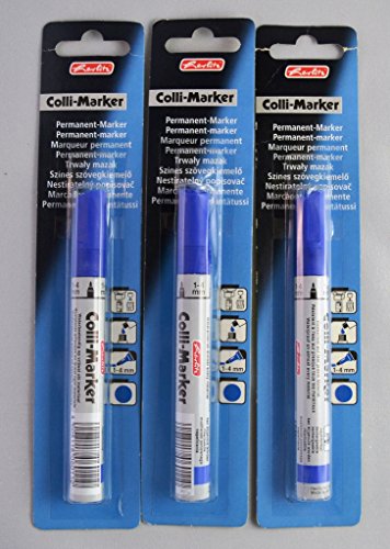 Colli-Marker, Herlitz, 1-4 mm, perm, blau 3er-Pack von Herlitz
