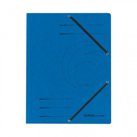 Einschlagmappe A4 Colorspan 355g/qm, Gummizug, blau, VE = 10 Stück von Herlitz