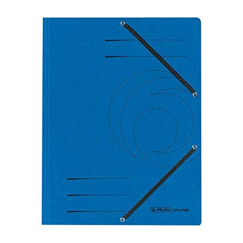 Einschlagmappe A4 Karton mit Gummizug (245 x 318 mm, Farbl. Sortiert, 10) von Herlitz
