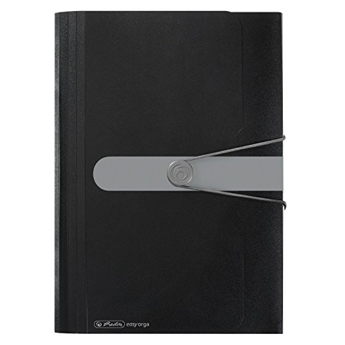Fächermappe A4 PP 12 Fächer schwarz easy orga to go, VE=2St. von Herlitz