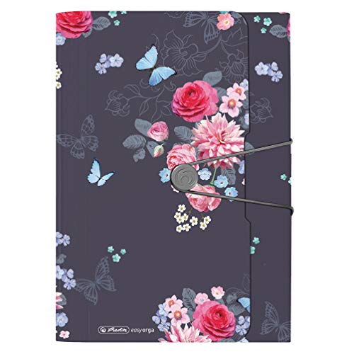 Herlitz Fächermappe Ladylike Flowers, 12 Fächer mit Gummizug und Visitenkartenfach, 1 Stück Herlitz Fächermappe Ladylike Flowers, 12 Fächer mit Gummizug und Visitenkartenfach, 1 Stück von Herlitz