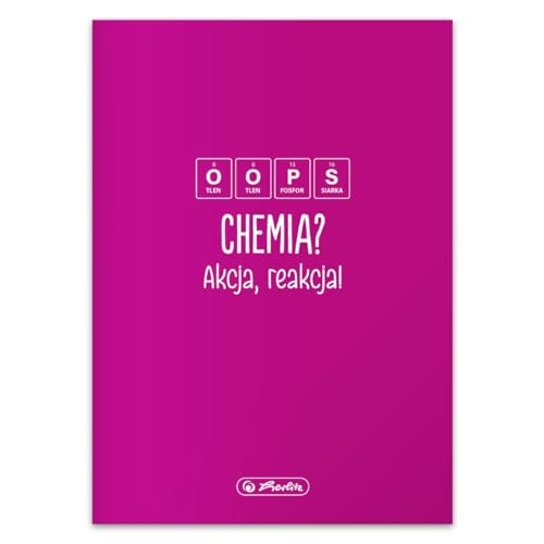 Herlitz® Schulheft A5 kariert 60 Artikelblatt | Softcover | Brulion Notizblock Skizzenbuch | Zum Schreiben der Kalligraphie Schule Studienschüler | Universal | Chemie von Herlitz