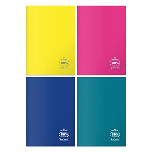 Herlitz® Schulheft A5 kariert 60 Blatt ECO PP | Softcover | Brulion Notizblock Skizzenbuch | Zum Schreiben der Kalligraphie Schule Studienschüler | Universal | Colors von Herlitz