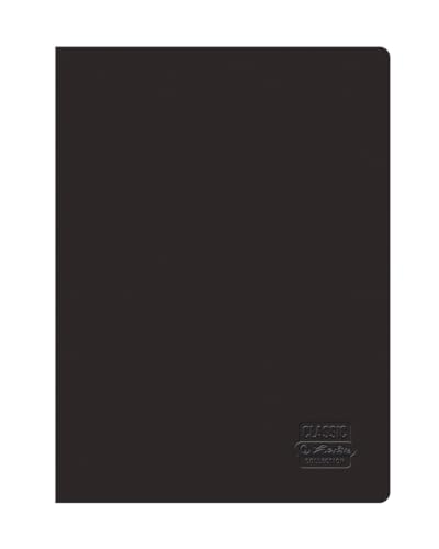 Herlitz® Schulheft B5 | 60 Karten kariert | Themennotizen für Studium | Notizbuch zum Schreiben für Schüler | zum Erlernen der Kalligraphie | Rainbow Classic schwarz von Herlitz