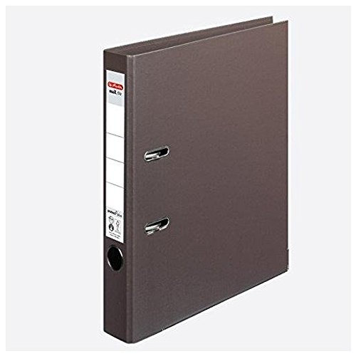 Herlitz 10 Stück Aktenordner max. file protect plus Polypropylen INT/EXT-Rücken 50 mm braun von Herlitz