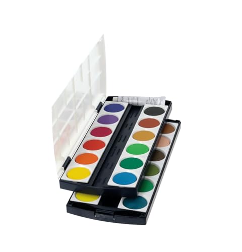 Herlitz Schulmalfarben bzw. Deckfarbkasten, 24 Farben inklusive Deckweiß von Herlitz