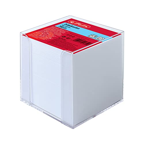 Herlitz 10410801 Zettelkasten 9x9x9cm Transparent 700 Blatt Weiß Gefüllt Herlitz 10410801 Zettelkasten 9x9x9cm Transparent 700 Blatt Weiß Gefüllt von Herlitz