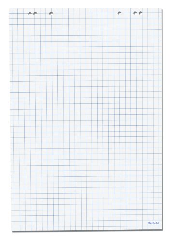 Herlitz Flipchartblock, 68x99cm (kariert/gelocht), 5 Blöcke (20 Blatt je Block) von Herlitz