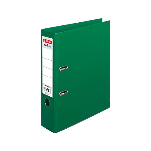 Herlitz 10834349 Ordner maX.file protect+ (A4, 8 cm) grün von Herlitz