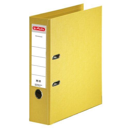 Herlitz 10834356 Ordner maX.file protect+ (A4, 8 cm) gelb von Herlitz