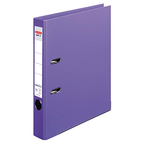 Herlitz 10834810 Ordner maX.file protect+ (A4, 5 cm, Voll-Folienbezug) violett von Herlitz