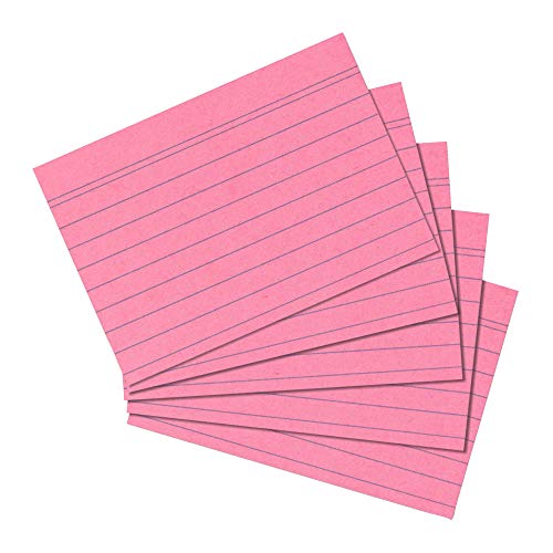 herlitz Karteikarte A5, liniert, rosa, 100 Stück von Herlitz