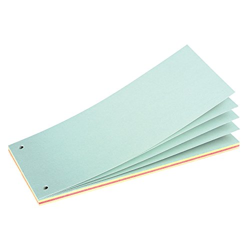 Herlitz 10836047 Trennstreifenblock 10,5 x 24 cm farbig, 40 Blatt, gelocht, geleimt von Herlitz