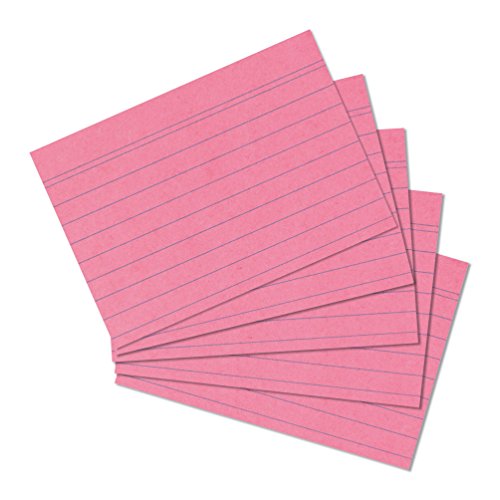 herlitz Karteikarte A6, liniert, rosa, 100 Stück von Herlitz