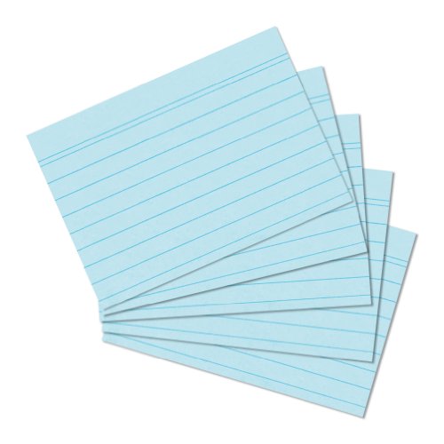 herlitz Karteikarte A6, liniert, blau, 100 Stück von Herlitz