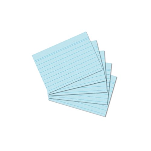 herlitz Karteikarte A8, liniert, blau, 100 Stück von Herlitz