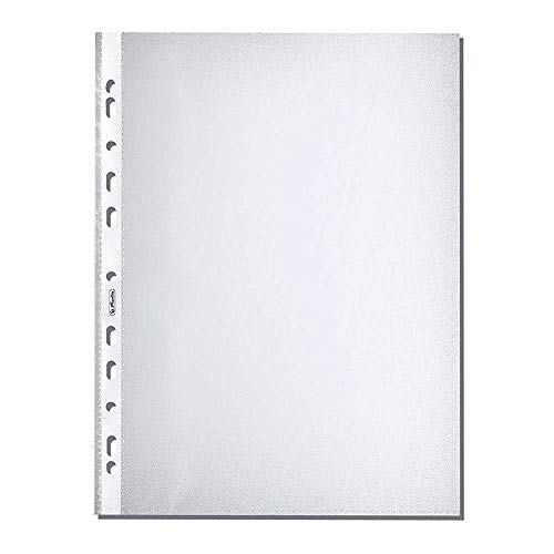 Herlitz 10840320 Prospekthülle A4, genarbt, Premium, dokumentenecht (400 Stück) von Herlitz