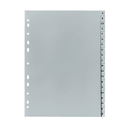 Herlitz Ordnerregister im A4 Format A-Z, 20 Blatt, grau Herlitz Ordnerregister im A4 Format A-Z, 20 Blatt, grau von Herlitz