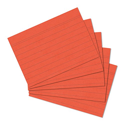 herlitz Karteikarte A6, liniert, orange, 100 Stück von Herlitz