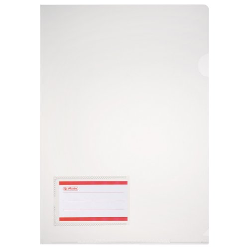 Herlitz 10913804 Aktenhülle A4 glasklar mit Etikett, PP, 0,180 mm transparent Herlitz 10913804 Aktenhülle A4 glasklar mit Etikett, PP, 0,180 mm transparent von Herlitz