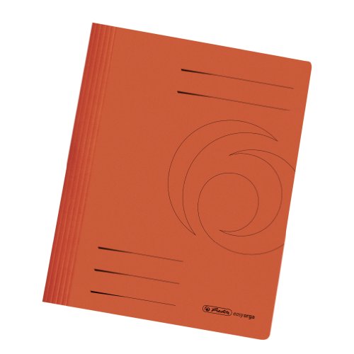 Herlitz 11037009 Schnellhefter A4 Karton gefaltet orange intensiv 10er Packung von Herlitz