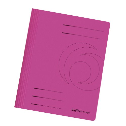 Herlitz 11037124 Schnellhefter A4 Karton gefaltet pink intensiv 10er Packung von Herlitz