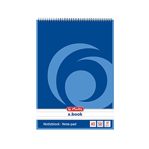 Herlitz 110510 Spiralnotizblock A5, 50 Blatt 10 Stück von Herlitz