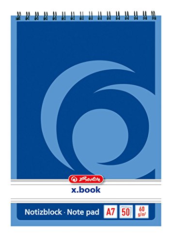 Herlitz Spiral-Notizblock x.book A7, kariert, 50 Blatt, ohne Rand, 10 Stück von Herlitz