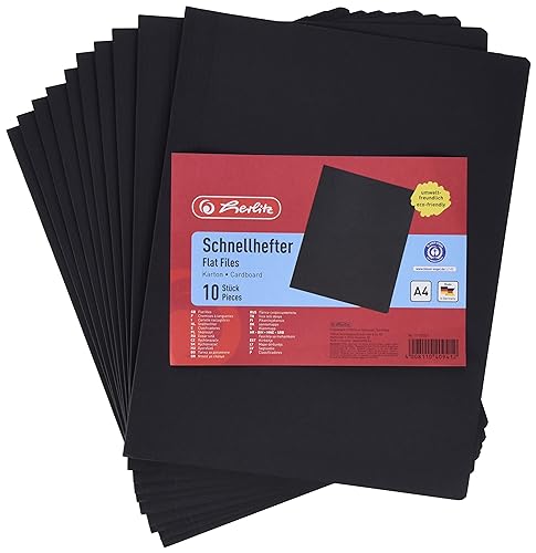 Herlitz Schnellhefter A4 Karton, gefaltet, schwarz intensiv, 10 Stück Herlitz Schnellhefter A4 Karton, gefaltet, schwarz intensiv, 10 Stück von Herlitz