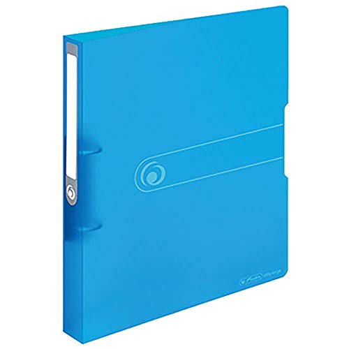 Herlitz 11205762 Ringbuch A4, PP, 2-Ring-Kombi-Mechanik, 3,8 cm Rücken, 25 mm Füllhöhe, blau von Herlitz