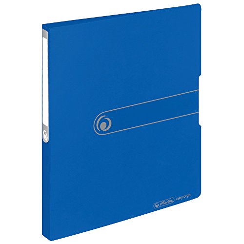 Herlitz 11217130 Ringbuch A4 (PP, 2-Ring-Kombi-Mechanik, 2,7 cm Rücken, 16 mm Füllhöhe) opak blau von Herlitz