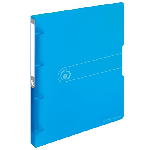 Herlitz 11217148 Ringbuch A4, PP, 4-Ring-Kombi-Mechanik, 2,7 cm Rücken, 16 mm Füllhöhe, blau von Herlitz
