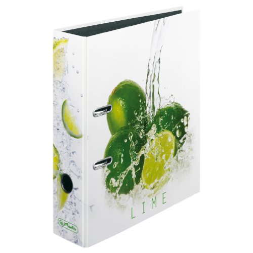 Herlitz 11306008 Ordner max.file, Fresh Fruit Limette, FSC Mix, CO2 neutral, A4, 8 cm von Herlitz