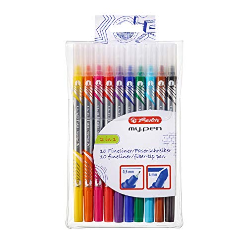 Herlitz Fineliner und Fasermaler my.pen, 10 Farben von Herlitz