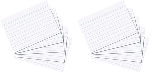 Herlitz 1150705 Karteikarte A7 liniert, 100 Stück, weiß (Packung mit 2) von Herlitz