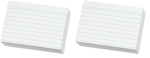 Herlitz 1150887 Karteikarte A8, liniert, 200 Stück, weiß (Packung mit 2) von Herlitz