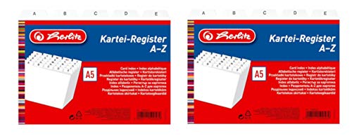 Herlitz 1500560 Karteiregister PP A5 weiß (2x DIN A5) von Herlitz