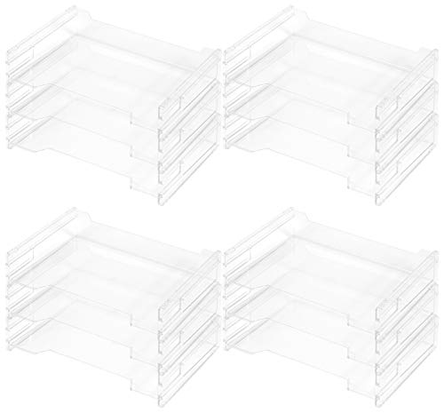 Herlitz 1610393 Ablagekorb A4 quer, transparent und stapelbar, 12 Stück Herlitz 1610393 Ablagekorb A4 quer, transparent und stapelbar, 12 Stück von Herlitz
