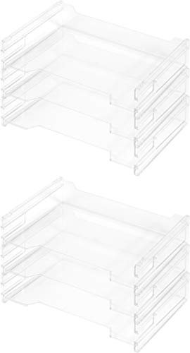 Herlitz 1610393 Ablagekorb A4 quer, transparent und stapelbar, 6 Stück Herlitz 1610393 Ablagekorb A4 quer, transparent und stapelbar, 6 Stück von Herlitz