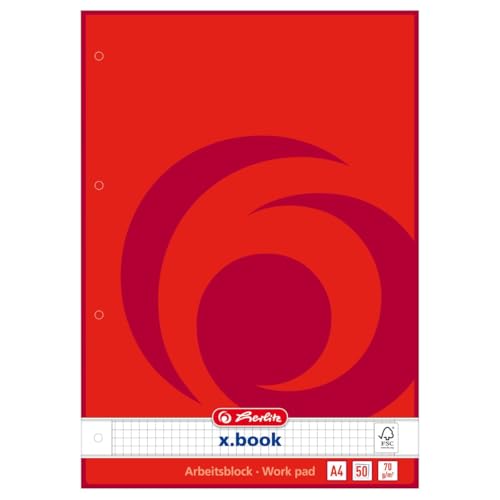 Herlitz 215434 Arbeitsblock x.book DIN A4, 50 Blatt, kariert Herlitz 215434 Arbeitsblock x.book DIN A4, 50 Blatt, kariert von Herlitz