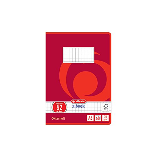 Herlitz 285635 Oktavheft A6, 60 Blatt FSC Mix, Wirbel 10 Stück Herlitz 285635 Oktavheft A6, 60 Blatt FSC Mix, Wirbel 10 Stück von Herlitz