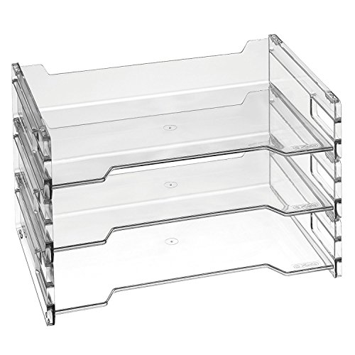 Herlitz 3 x Briefablage A4 quer transparent von Herlitz