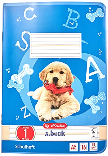 Herlitz Schulheft x.book A5, Lineatur 1, 1. Klasse, 16 Blatt, 10 Stück von Herlitz