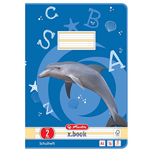 Herlitz Schulheft x.book A4, Lineatur 2, 2. Klasse, 16 Blatt, 10 Stück Herlitz Schulheft x.book A4, Lineatur 2, 2. Klasse, 16 Blatt, 10 Stück von Herlitz