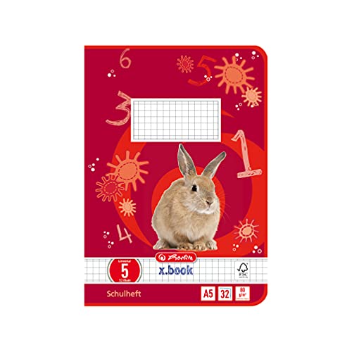 Herlitz 340059 Heft A5 Lineatur 05, holzfreies Papier, kariert, 80 g/m², 5 x 5 mm, 32 Blatt, weiß, 5 Stück Herlitz 340059 Heft A5 Lineatur 05, holzfreies Papier, kariert, 80 g/m², 5 x 5 mm, 32 Blatt, weiß, 5 Stück von Herlitz