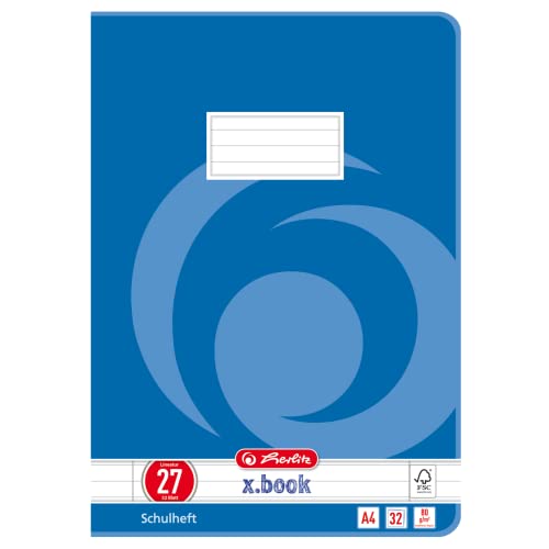 Herlitz 340273 Heft A4, 32 Blatt, Lineatur 27, FSC Mix, 20 Stück Herlitz 340273 Heft A4, 32 Blatt, Lineatur 27, FSC Mix, 20 Stück von Herlitz