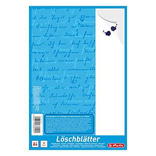 Herlitz 382408 Löschblattblock A4, 10 Blatt mehrfarbig von Herlitz