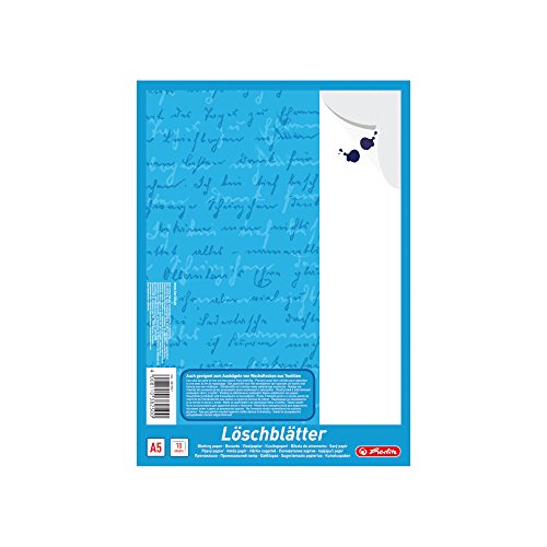 Herlitz 382507 Löschblattblock A5, 10 Blatt, mehrfarbig von Herlitz